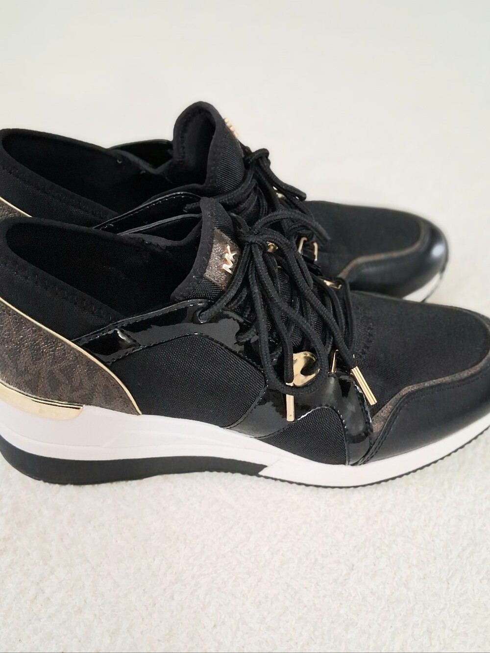 Michael Kors Liv Lace-Up Wedge Sneakers